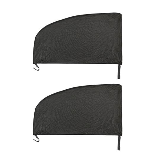 1 Pair Car Rear Window Sunshade UV Protect Shield Mesh Prevent Mosquito Sunshine Privacy Protection Elastic Folding Curtain for Most Vehicles Sedans