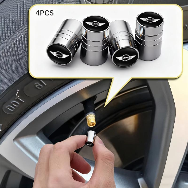 ankfz6 4Pcs Aluminum Alloy Car Tire Valve Cap Auto Wheel Accessories For MINI Cooper S Works JCW R55 R56 R53 R60 R61 F54 F55 F56 R50