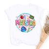 Retro Maestra Word Shirts Teacher Life Unisex Shirt Teacher Appreciation Gift Back To School Top Tee Gifts Maestra Tshirts