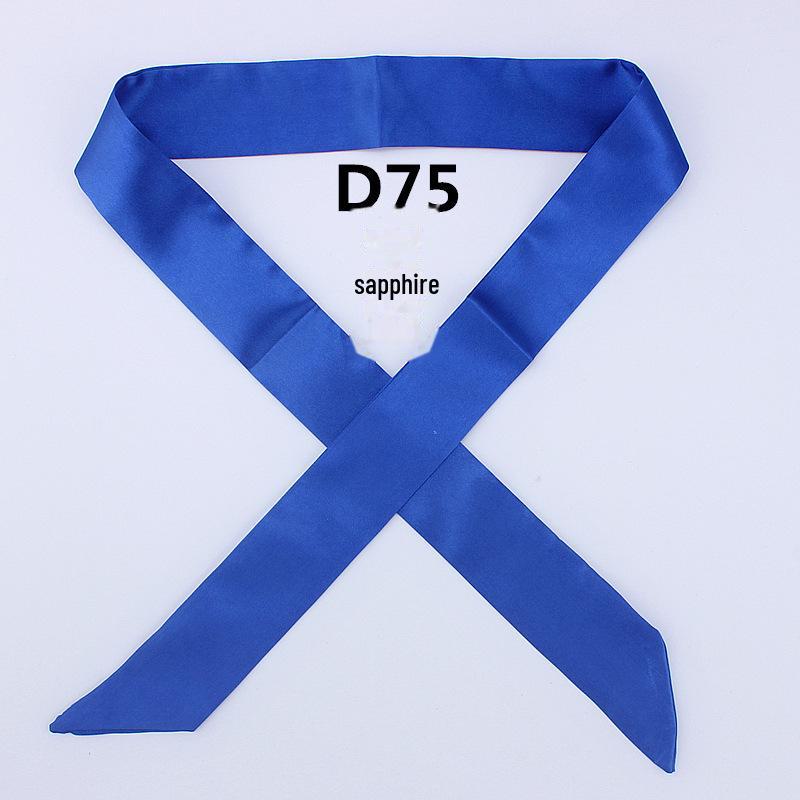 Однотонный шелковый шарф Mai Tong: Тонкая, узкая декоративная лента для ручек сумок