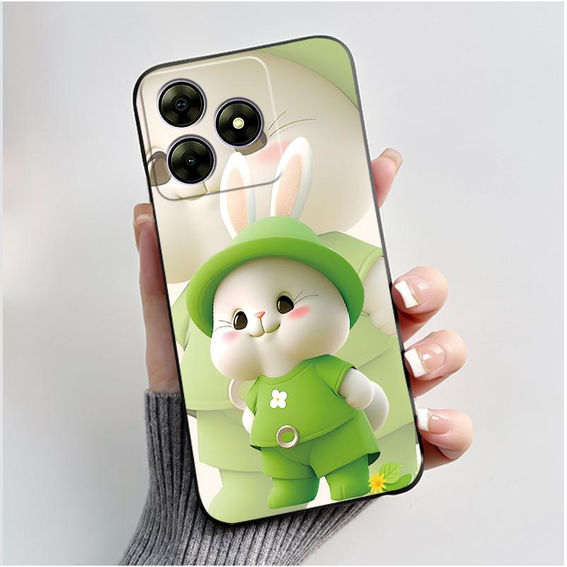 For Blackview Wave 8C 6.56" Wave 8 Black View Wave8C Wave8 Back TPU Soft Silicone Phone Case Luxury Cute Love Rabbit Funny Cover