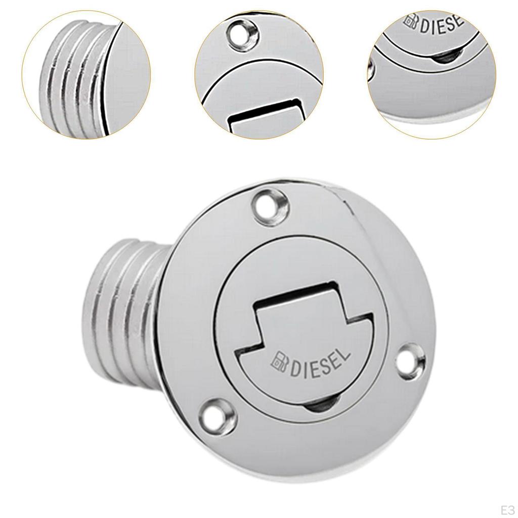 Крышка заливной горловины для палубы лодки, морская фурнитура для шланга 38 мм, удобная, прочная, из нержавеющей стали, для яхт, автофургонов