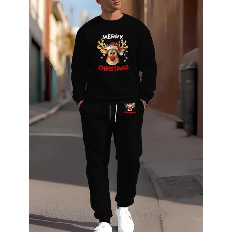 Christmas Clothing Set Spring Autumn Men Women Fashion 3D Print 2PCS Suit Casual Sportswear Sweatshirt Jogging Pants 2Pcs Sets