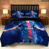 Mbappe Pattern Bedding Quilt Set Quilt Cover Pillowcase Home Birthday Gift(1 * duvet cover + 2 * pillowcase, without core)