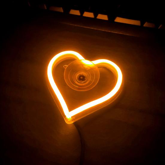 Светодиодный неоновый светильник в форме сердца, режимы вспышки, суперяркий, простая установка, светодиод
