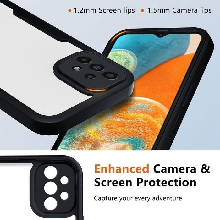 Coque de protection pour Samsung A23 5G Antichoc Intégrale Bordure noire Semi-rigide