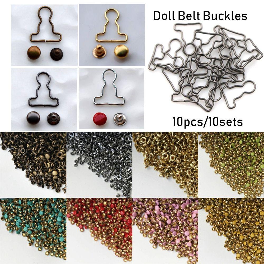 Toys Sewing Accessory DIY Dolls Buckles Trousers Bags Accessories Metal Buckle Doll Belt Buttons