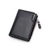 Men's Zipper Short Anti-theft Wallet Multi-card Fashion Vertical Mini Snap Coin Purse