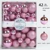 42PCS Plastic Christmas Ball Set 7 Colors Xmas Baubles High-quality Xmas Ornament Ball  Home