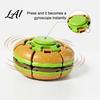 Press to Spin Burger Toy Hamburger Fidget Spinner Stress Relief Toy Compact Relievers Decompression Spinning Ball Desk for Office Home Travel