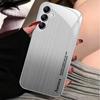 Samsung A14 Metal Paint & A30 Glass Case with Aurora Strip & Brushed Texture