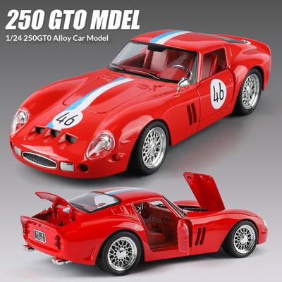 Масштаб 1/24 250-GTO литой модельный автомобиль звуковые и световые эффекты ретро спортивный автомобиль игрушка коллекция для энтузиастов подарок украшение