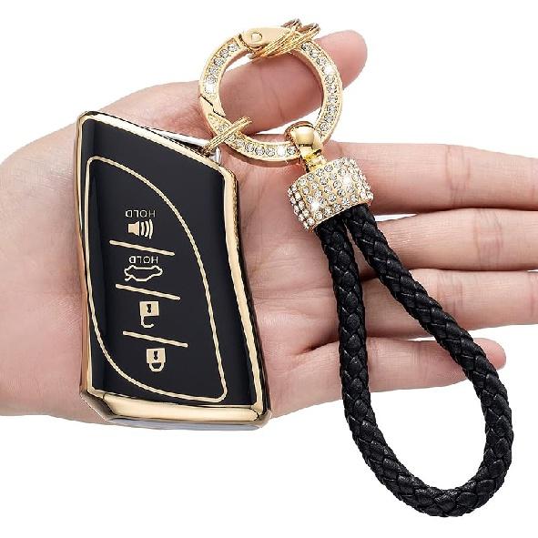 Чехол для брелока Lexus, совместим с ES350 ES300h UX200 LS500 LS500H LC500 LC500h Smart Key Premium Soft TPU с полной защитой от пыли