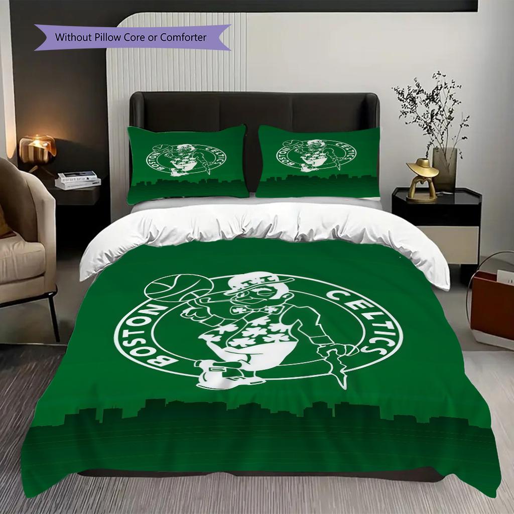 Boston Celtics Team Spirit Bedding(1 * duvet cover + 2 * pillowcase, without core)Christmas birthday gift Duvet cover and pillowcase