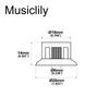 Ручки-рефлекторы для гитары Musiclily Pro, дюймовый стандарт, 2 громкости, 2 тембра, для США Les Paul SG, янтарные/серебристый верх (Набор из 4)