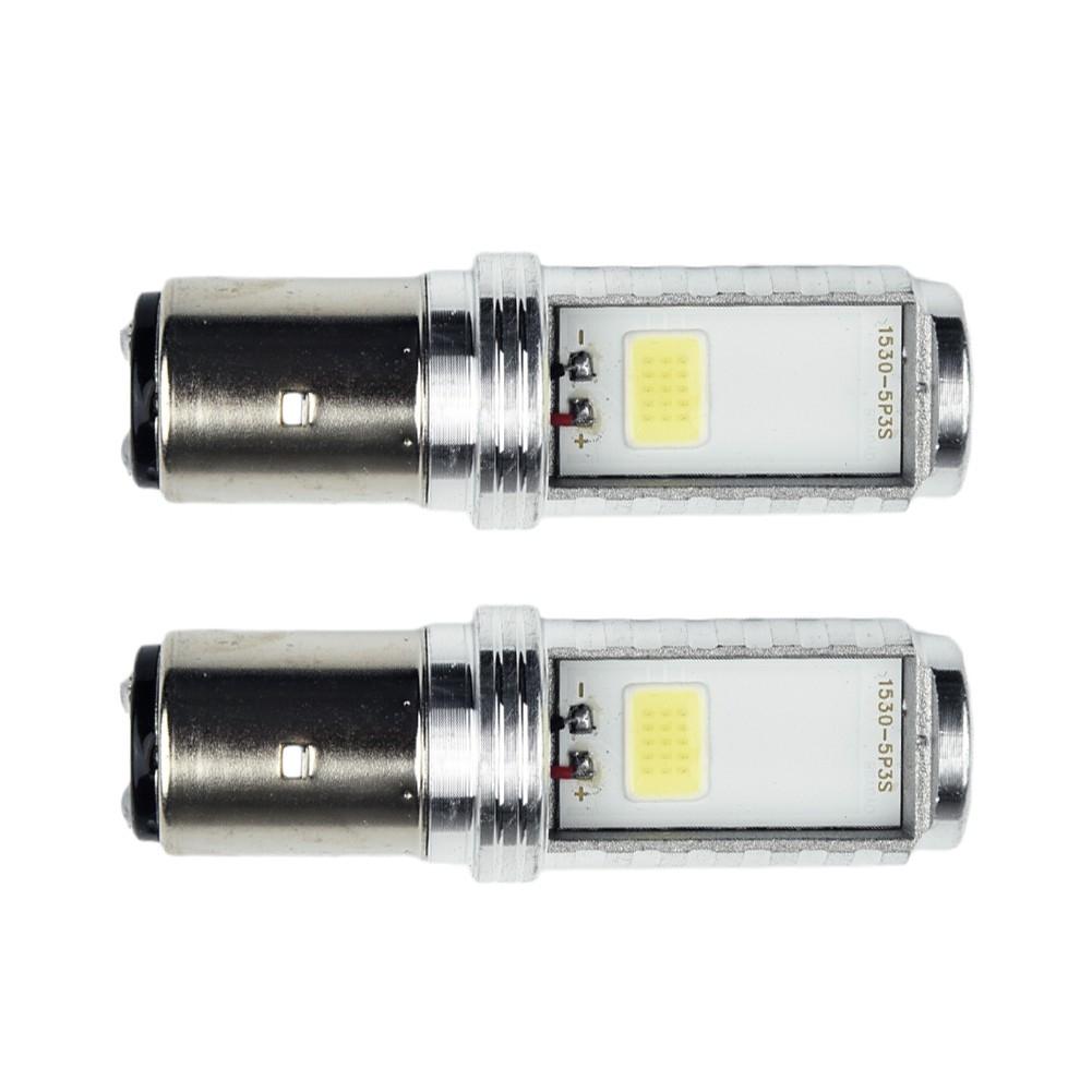 White Bulbs BA20D Headlight Bulbs 2pcs/kit 6W Accessories