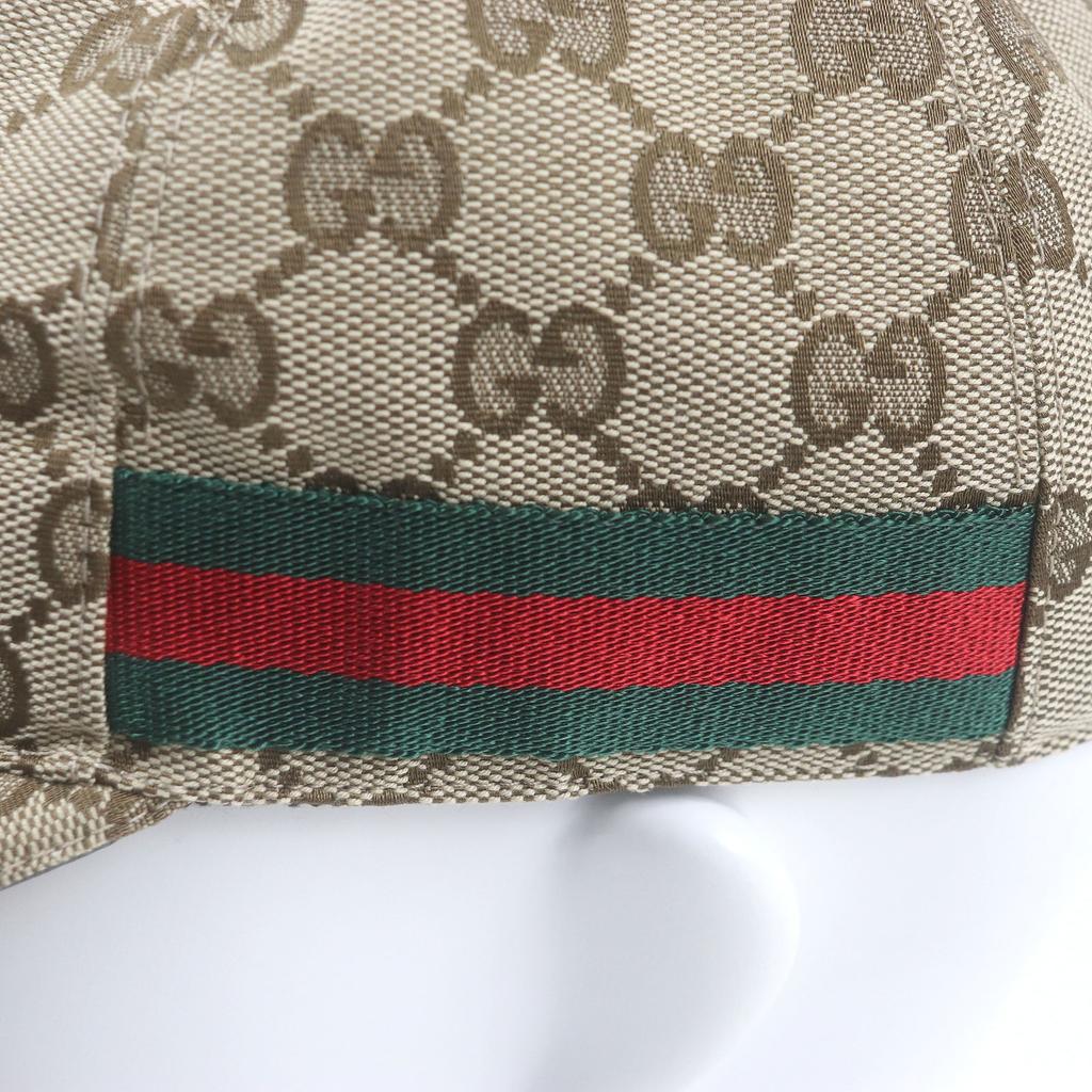 Отличная кепка GUCCI GG Canvas Web Line Бейсбольная бежевая полиэстер мужская 200035 Б/у