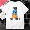 Унисекс хлопковая футболка с принтом Sally Face Женская смешная футболка с коротким рукавом Летняя модная повседневная футболка с коротким рукавом Верхняя одежда для улицы