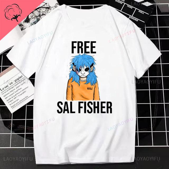 Унисекс хлопковая футболка с принтом Sally Face Женская смешная футболка с коротким рукавом Летняя модная повседневная футболка с коротким рукавом Верхняя одежда для улицы