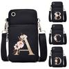 Vintage Floral Alphabet Women Handbags 26 English Letter Mini Mobile Phone Bag Shoulder Bag Waterproof Purse Coin Crossbody Bags