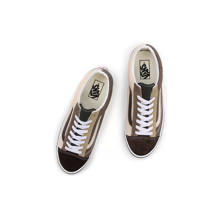 Vans Кеды унисекс Style 36 Color Block Низкие Хаки Коричневый VN0A54F6B91