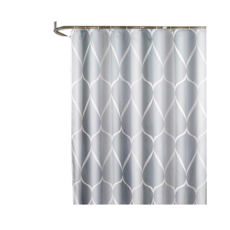 Waterproof Shower Curtain Set, Geometric Printing, Shower Curtain, Home Decoration, Polyester Fabric, Simple Waterproof Shower Curtain