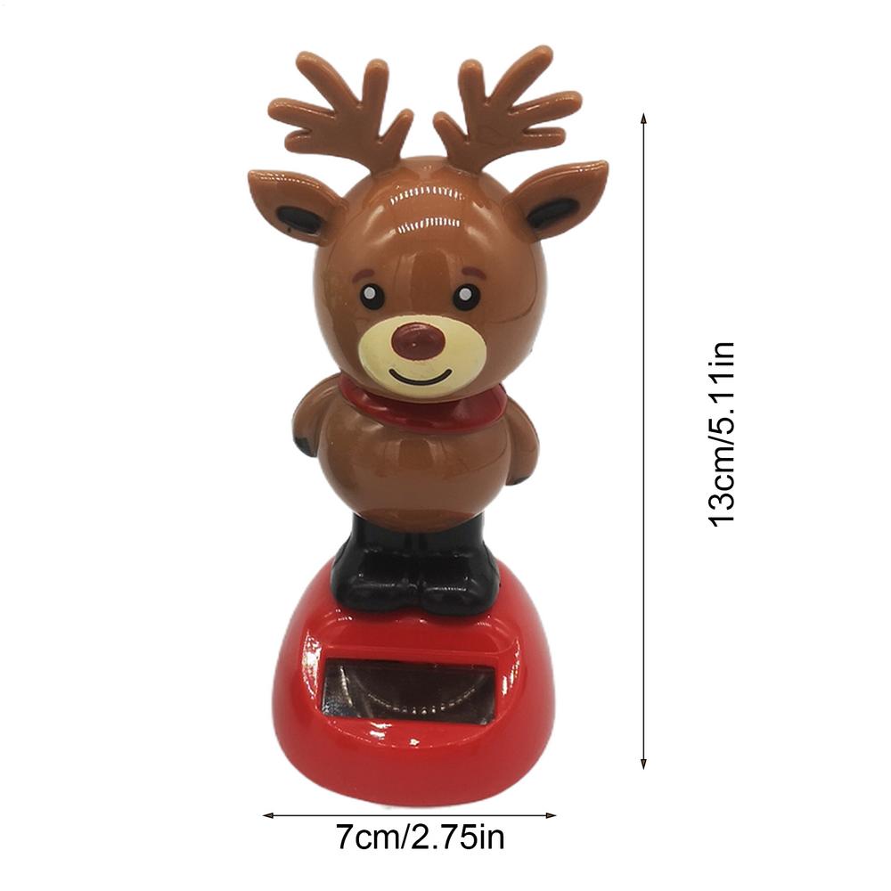 Качающаяся голова, мультяшная рождественская кукла, игрушки, работающие на солнечной энергии, танцевальная машинка, украшения, новое поступление, рождественские качающиеся игрушечные машинки, аксессуары