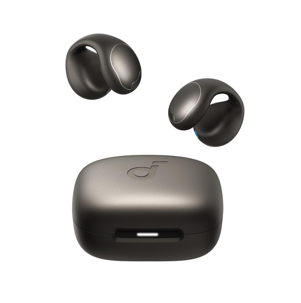 Anker Soundcore C40i (Bluetooth 5.4) [Open-Ear Wireless Earbuds with Ear Cuffs, IPX4 Waterproof, 21-Hour Playtime, Multi-Point Connection] Metallic