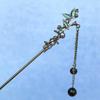 Classic Hair Stick Chopsticks Flower Metal Fringe Hairpin For Women Pearl Black Beads Cheongsam Hair Bun Hair Accessories