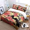 Japanese Maple Pattern Decor Set Bedding Set with 1 Duvet Cover 2 Pillowcases Single Double King Queen, Gift