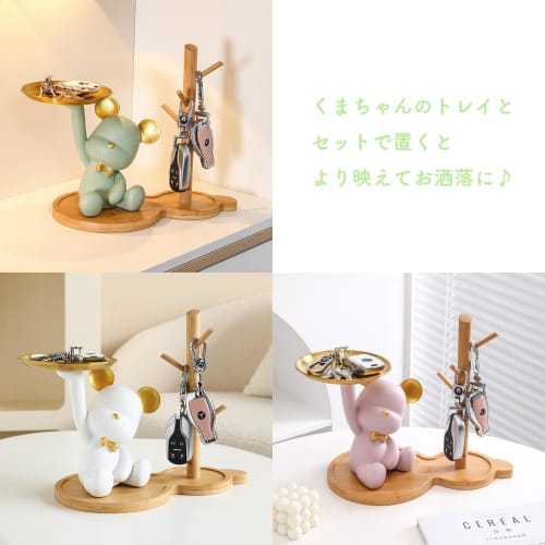 Queen-b Wooden Key Stand, Key Holder, Storage Hook, Organizer, Accessories, Small Items, Entryway, Living Room, Tabletop Decor, Stylish Wooden (Type A