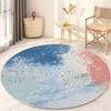Круглые ковры для гостиной, скандинавский декор спальни, плюшевый ковер, большой напольный коврик, утолщенный коврик для гостиной