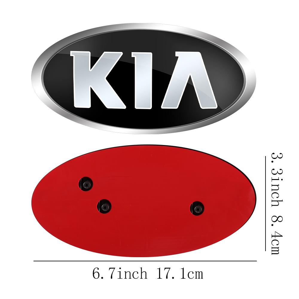 AABIU1 Car Front Hood Emblem Rear Badge Logo Sticker For KIA Sportage Ceed Sorento Cerato Optima Picanto Rio Soul K5 Stonic Niro Forte