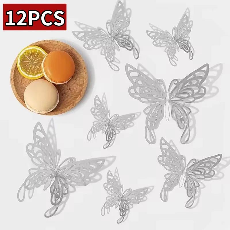 12/48 шт. Модные 3D-бабочки Креативные DIY Наклейка на стену Современное искусство для стен Дом Спальня Комната Декоративные бабочки DIY Подарок