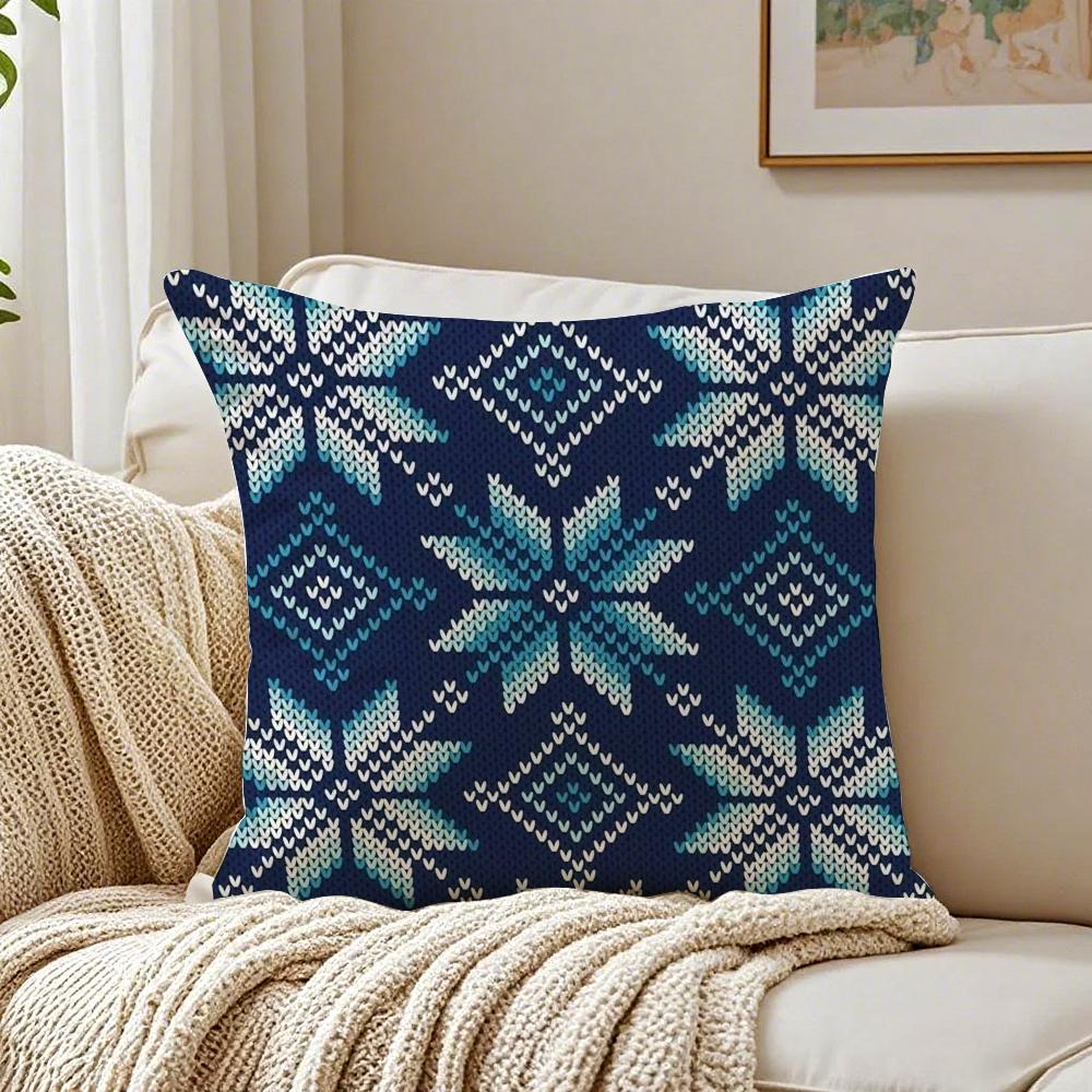 Классический вязаный британский узор FFair Isle Наволочка для подушки Антипылевой Кровать Гостиная Диван Декор Подушка Комната