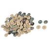 100pcs Mixed Color Decorative Wooden Buttons 2 Holes Mixed Printing Buttons  DIY Projects