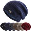 Unisex Winter Hats Fashion Slouchy Beanie Hat Fleece Lined Warm Knitted Hats Men Women Letter Label Ski Sports Cap