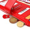 Вертикальный Женский кошелек из натуральной кожи CANPELLINI Wallet 21640 Красный