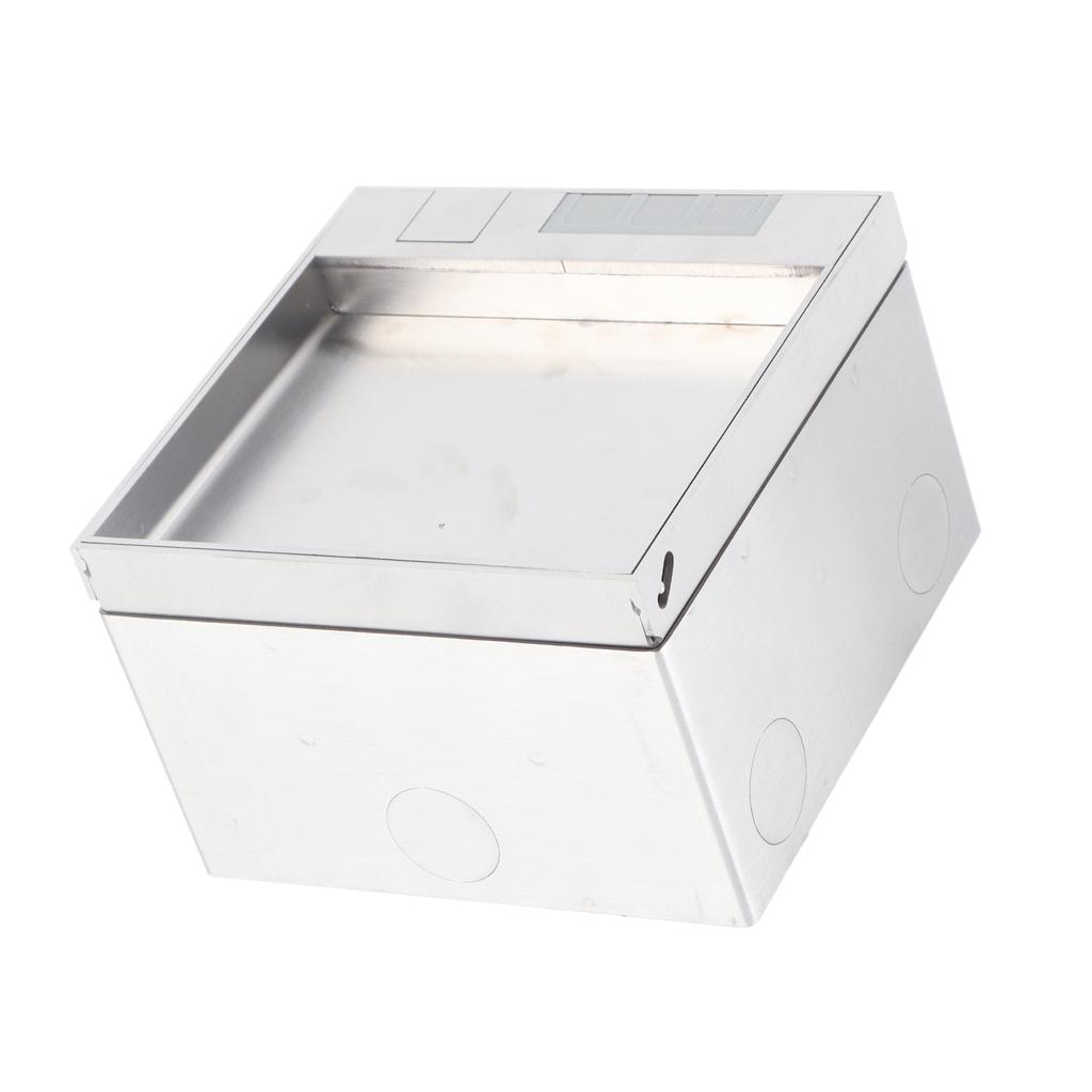 Встраиваемая розетка из нержавеющей стали с двумя розетками, универсальная настольная напольная розетка переменного тока 250 В 4000 Вт