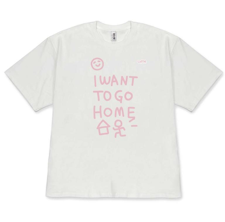 Novelty Work Meme Tshirt I Want To Go Home Hand Drawn Korean Tshirt Print Short Sleeve Casual Top For Office Workers Y2k Top
