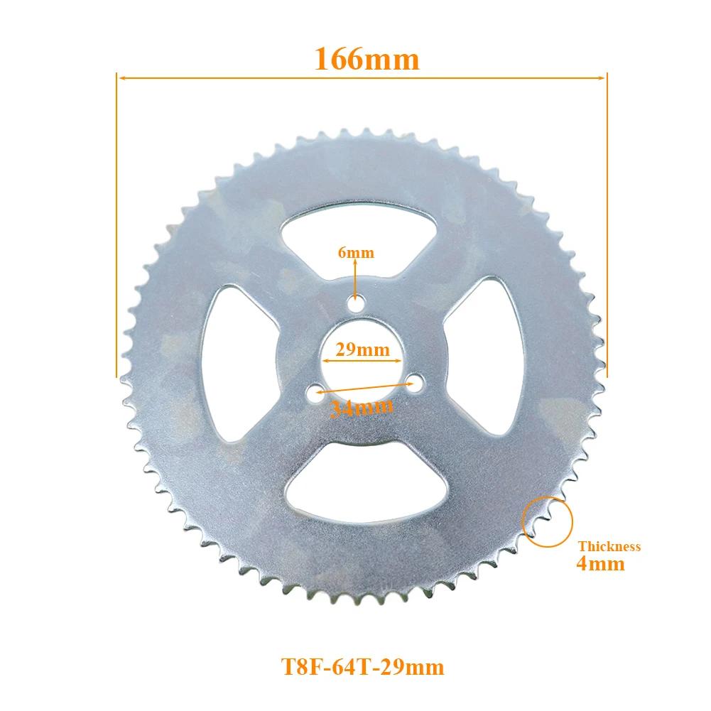 T8F Chain Rear Sprocket 35 44 54 64 74 Tooth 35T 44T 54T 64T 74T Mini Moto ATV Quad Dirt Pit Pocket Bike Cross 47cc 49cc Parts