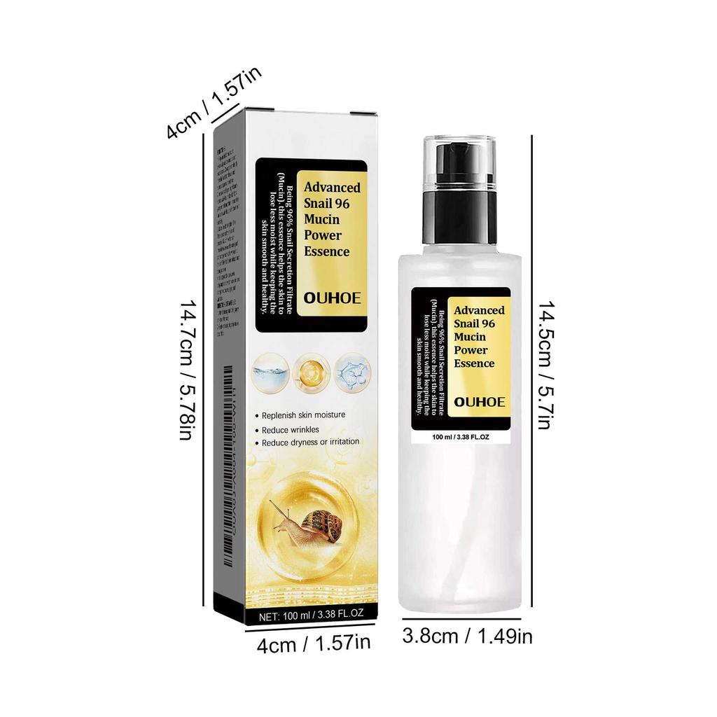 Snail Mucin Peptide Essence,Hyaluronic Acid Skin Repair Serum,Lightens Wrinkles and Dark Spots,Face Moisturizing and Hydrating