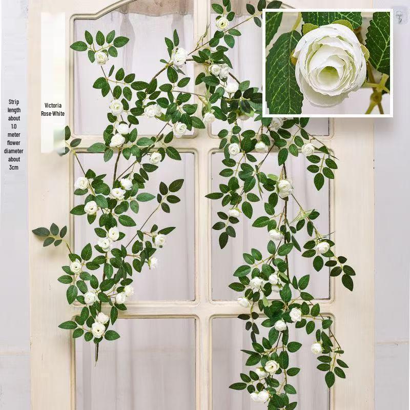 Имитация лозы с цветками розы для украшения стен и ландшафтного дизайна