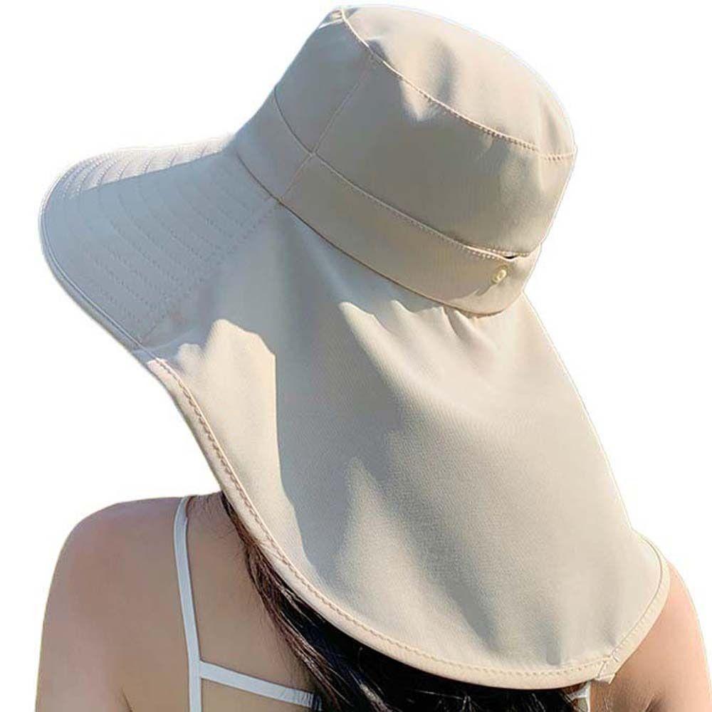 Hiking Hats Wide Brim Bucket Hat Long Wide Brim Hat with Neck Cover Panama Fishing Cap Travel