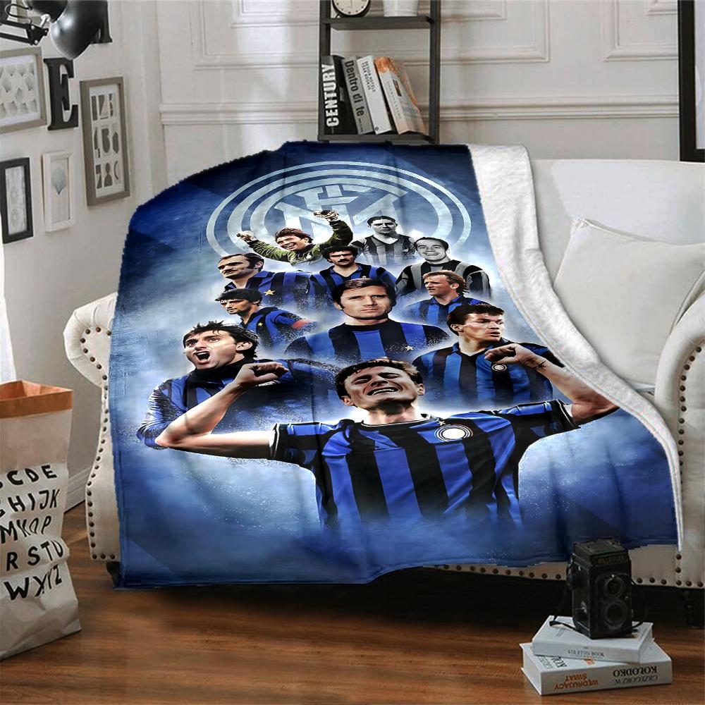 Inter Milan Champions Blankets Flannel Printed Breathable Warm Throw Blanket for Home Office Bedspreads 0708a2