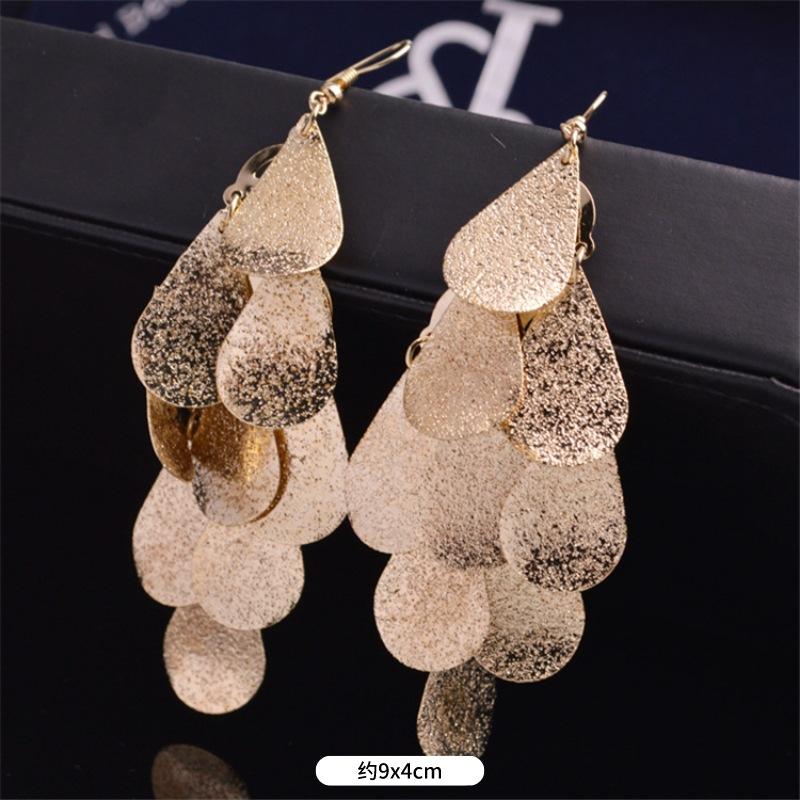 Модные преувеличенные нишевые темпераментные серьги с бахромой, ретро, личностные, универсальные серьги с пайетками, женские длинные украшения для ушей