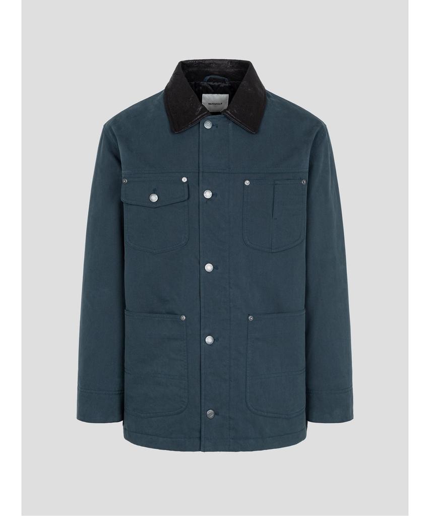 Beanpole Men Leather Collar Field Jacket Navy