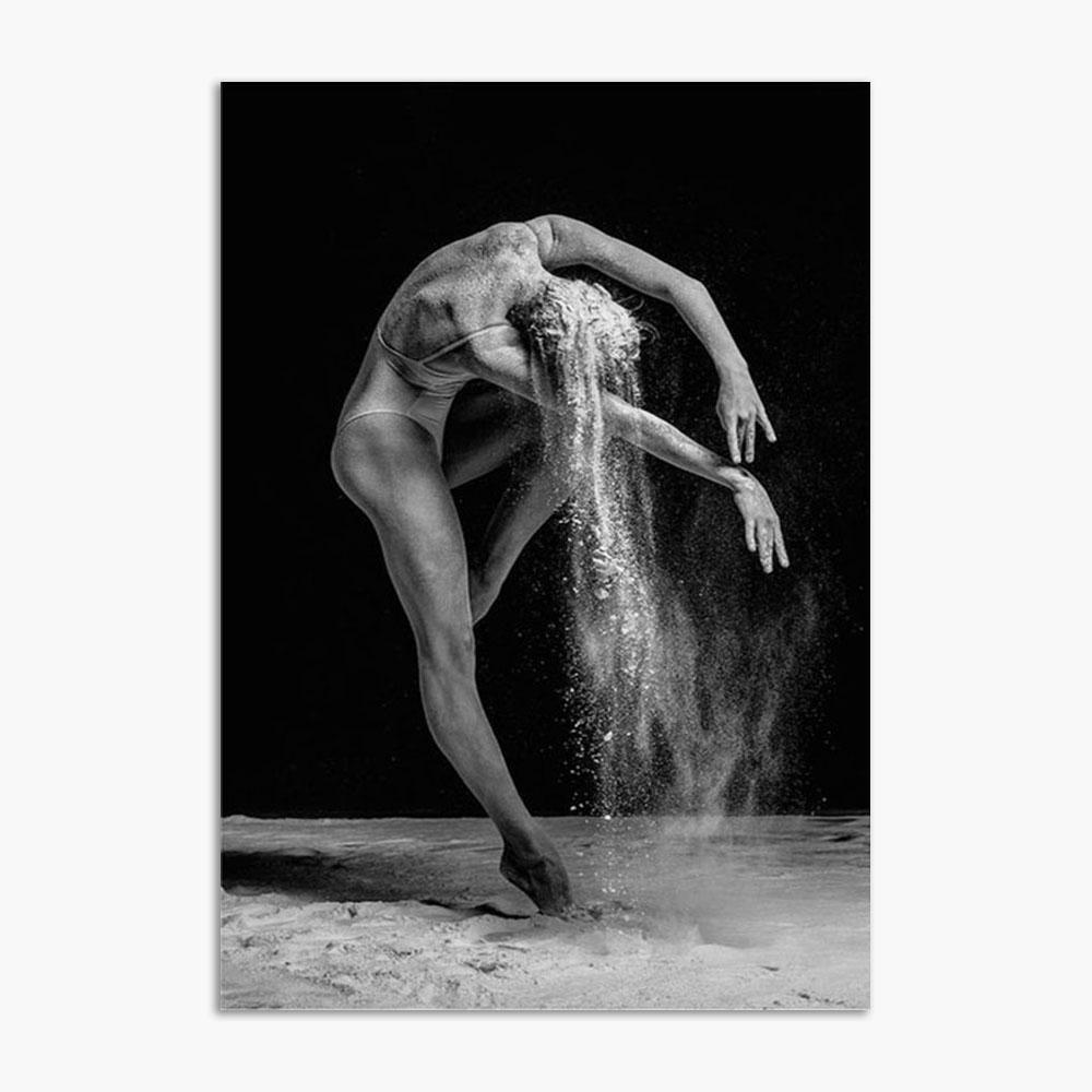 Плакат с балериной и принтом, черно-белая настенная живопись, элегантная поза балерины, фото, холст, картина, настенная картина, декор комнаты