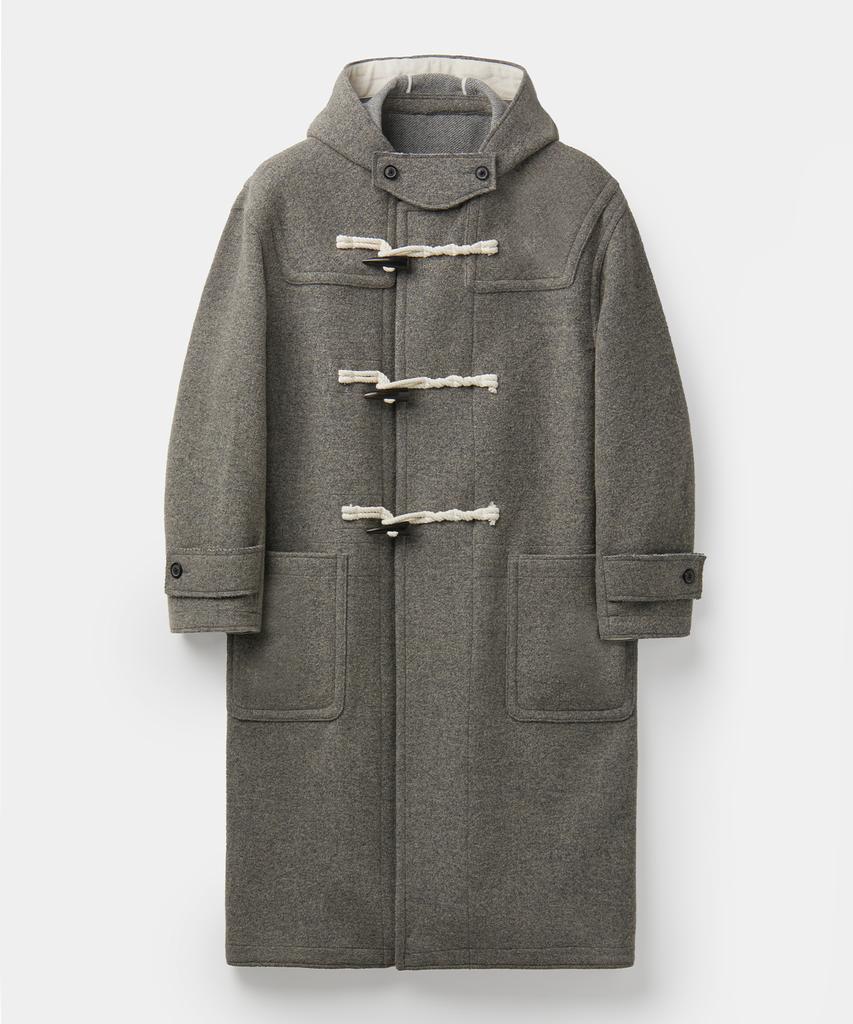 Coor Oversized Alpaca Blend Duffle Coat (Dark Grey Melange)