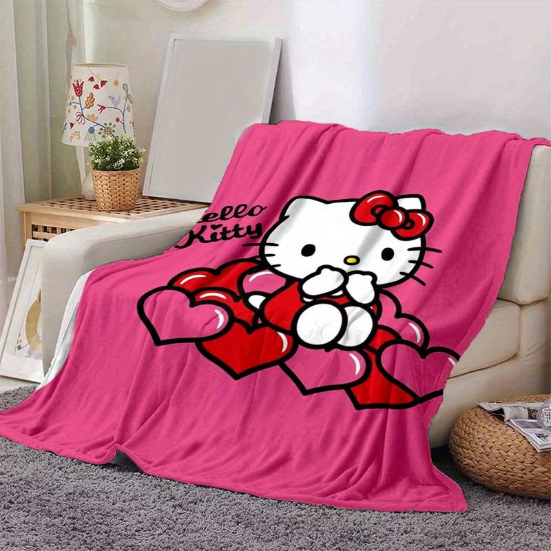 1pc. Hello Kitty Heart Print Blanket - Perfect for Home, Office, Outdoor Use, Gift Idea, Suitable for All Seasonsz041721